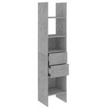 Libreria Grigio Cemento 40x35x180 cm in Legno truciolato