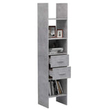 Libreria Grigio Cemento 40x35x180 cm in Legno truciolato