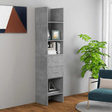 Libreria Grigio Cemento 40x35x180 cm in Legno truciolato
