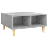 Tavolino da Salotto Grigio Cemento 60x60x30cm Legno truciolato