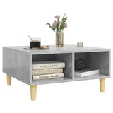 Tavolino da Salotto Grigio Cemento 60x60x30cm Legno truciolato