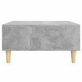 Tavolino da Salotto Grigio Cemento 60x60x30cm Legno truciolato