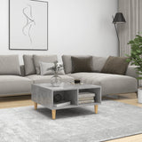 Tavolino da Salotto Grigio Cemento 60x60x30cm Legno truciolato