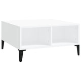 Tavolino da Salotto Bianco 60x60x30 cm in Legno truciolato