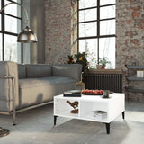 Tavolino da Salotto Bianco 60x60x30 cm in Legno truciolato