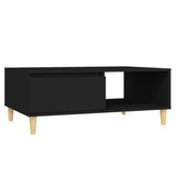 Tavolino da Salotto Nero 90x60x35 cm in Legno truciolato