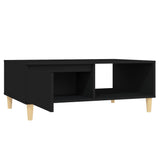 Tavolino da Salotto Nero 90x60x35 cm in Legno truciolato