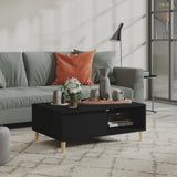 Tavolino da Salotto Nero 90x60x35 cm in Legno truciolato