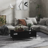 Tavolino da Salotto Nero 103,5x60x35 cm in Legno truciolato