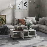 Tavolino Salotto Grigio Cemento 103,5x60x35cm Legno truciolato