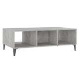 Tavolino Salotto Grigio Cemento 103,5x60x35cm Legno truciolato