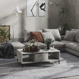 Tavolino Salotto Grigio Cemento 103,5x60x35cm Legno truciolato