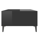 Tavolino da Salotto Nero Lucido 103,5x60x35cm Legno truciolato