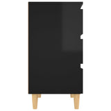 Credenza Nero Lucido 60x35x69 cm in Legno truciolato