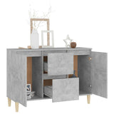 Credenza Grigio Cemento 101x35x70 cm in Legno truciolato