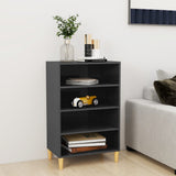 Credenza Grigio Lucido 57x35x90 cm in Legno truciolato