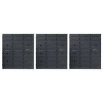 Kit Contenitori 48 pz con Pannelli a Parete Blu e Nero