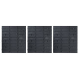 Kit Contenitori 48 pz con Pannelli a Parete Blu e Nero