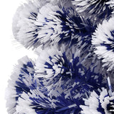 Albero Natale Preilluminato Bianco e Blu 64 cm in Fibra Ottica