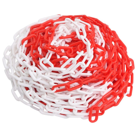 Catena Segnaletica Rossa e Bianca 100 m 6 mm in Plastica