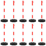 Set di Pali Stradali con Catena in Plastica di 10 m