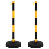 Set di Pali Stradali con Catena in Plastica di 10 m