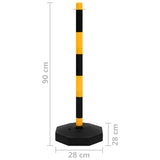 Set di Pali Stradali con Catena in Plastica di 10 m