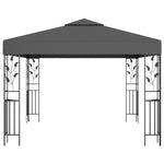 Gazebo con Stringa di Luci LED 3x3 m Antracite