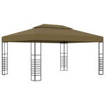 Gazebo con Luci LED a Stringa 3x4 m Grigio Talpa