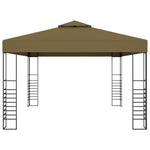 Gazebo con Luci LED a Stringa 3x4 m Grigio Talpa