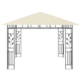 Gazebo con Zanzariera e Luci LED 3x3x2,73 m Crema
