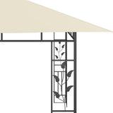 Gazebo con Zanzariera e Luci LED 4x3x2,73 m Crema
