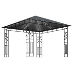 Gazebo con Zanzariera e Luci LED 3x3x2,73 m Antracite