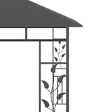 Gazebo con Zanzariera e Luci LED 3x3x2,73 m Antracite