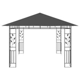 Gazebo con Zanzariera e Luci LED 4x3x2,73 m Antracite