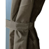 Gazebo con Tende e Luci LED 300x300 cm Grigio Talpa Alluminio