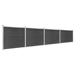 Set Pannello di Recinzione in WPC 699x146 cm Grigio