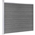 Set Pannello di Recinzione in WPC 699x146 cm Grigio