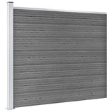 Set Pannello di Recinzione in WPC 699x146 cm Grigio