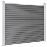 Set Pannello di Recinzione in WPC 699x146 cm Grigio