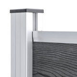 Set Pannello di Recinzione in WPC 699x146 cm Grigio