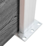 Set Pannello di Recinzione in WPC 699x146 cm Grigio