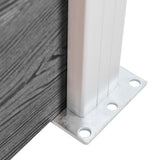 Set Pannello di Recinzione in WPC 699x146 cm Grigio