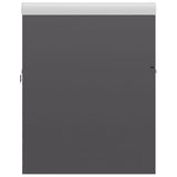 Mobile Bagno con Lavabo Integrato Grigio Lucido in Truciolato