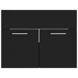 Set Mobili da Bagno Nero in Truciolato