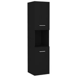 Set Mobili da Bagno Nero in Legno truciolato