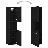 Set Mobili da Bagno Nero in Legno truciolato