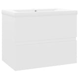 Mobile con Lavabo Integrato Bianco in Legno truciolato