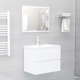 Mobile con Lavabo Integrato Bianco in Legno truciolato