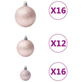 Set Palline di Natale 100 pz Rosa